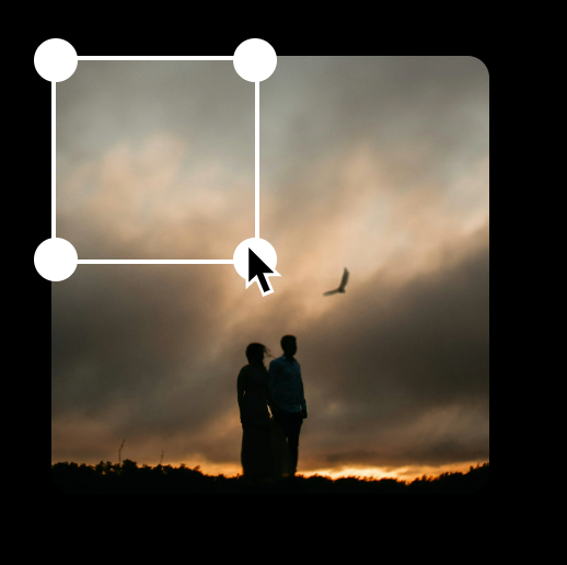 Screenshot capture region of a photo